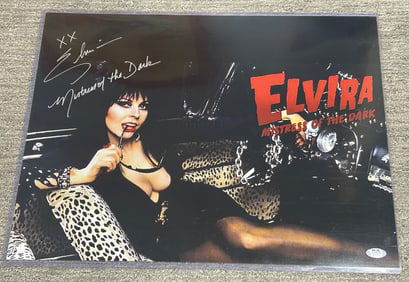 Elvira signed 16x20 photograph