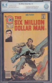 Lee Majors Six Million Dollar Man comic book #1 signed