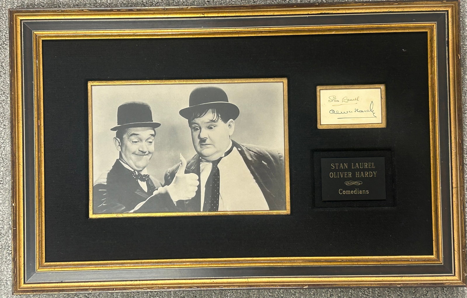 Laurel and Hardy signatures framed (1 of 1)