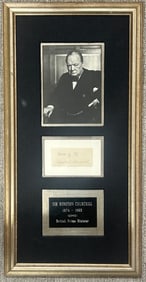 Winston Churchill signature framed