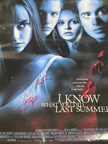 I Know What YOU Did Last Summer cast signed movie poster