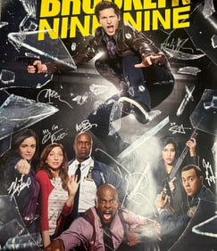 Brooklyn 99 season one cast signed poster