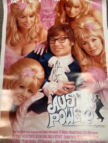 Austin Powers one sheet movie poster signed