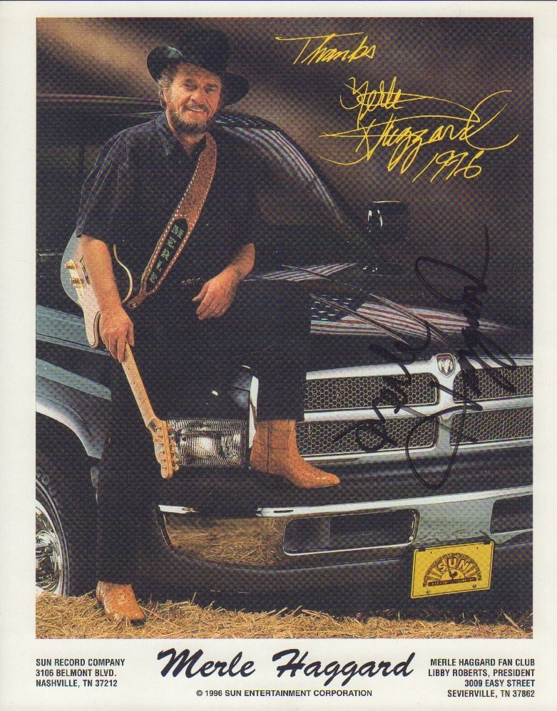 Merle Haggard signed photograph (1 of 1)
