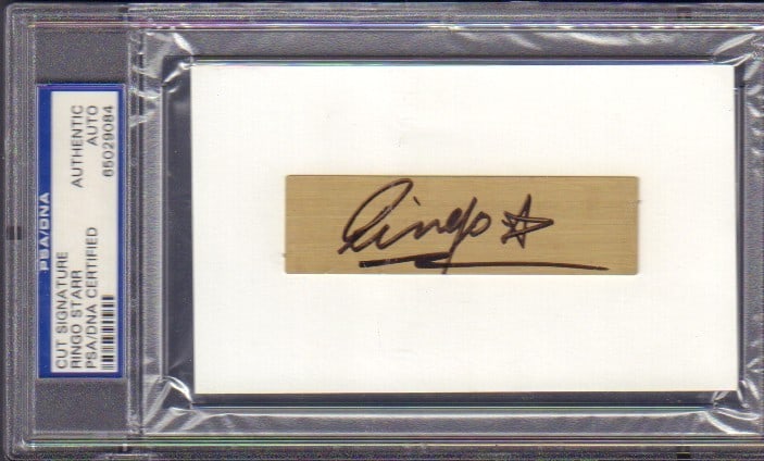 Ringo Starr signature: The Beatles drummer signature slabbed by PSA DNA This item comes with a fully illustrated serial numbered letter of authenticity guaranteeing its authenticity for the life of the piece and is searchab