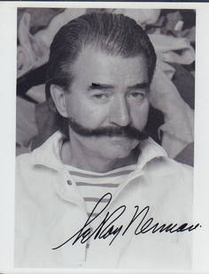 Leroy Neiman Signed photograph: A vintage signed bw 8x10 by the great artist This item comes with a fully illustrated serial numbered letter of authenticity guaranteeing its authenticity for the life of the piece and is searchable