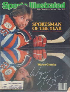 Wayne Gretzky signed Sports Illustrated magazine: A vintage 1983 SI complete magazine signed by Gretzky in person back then RARE This item comes with a fully illustrated serial numbered letter of authenticity guaranteeing its authenticity for the