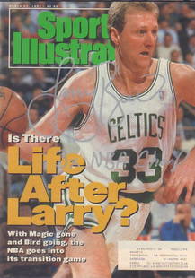 Larry Bird signed Sports Illustrated magazine: A vintage 80s signed complete Sports Illustrated magazine signed in person This item comes with a fully illustrated serial numbered letter of authenticity guaranteeing its authenticity for the life
