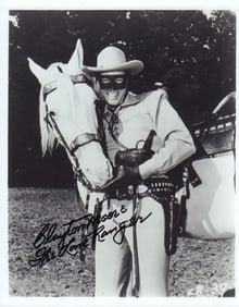 Clayton Moore signed photograph