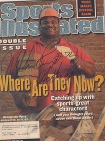 Rifrigerator Perry signed Sports Illustrated magazine