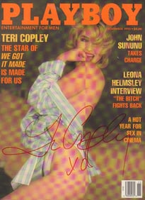 Teri Copley signed Playboy cover