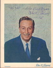 Walt Disney signed photograph