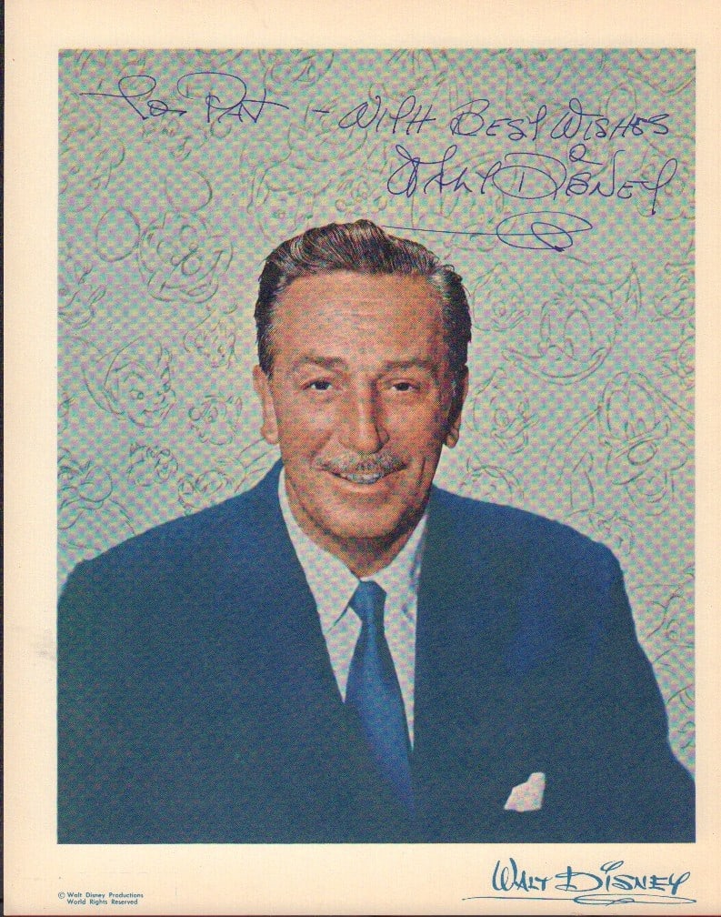 Walt Disney signed photograph (1 of 1)