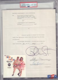 Ike and Tina Turner recording contract ! Historic