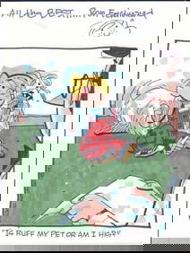 Hank Ketcham signed sketch