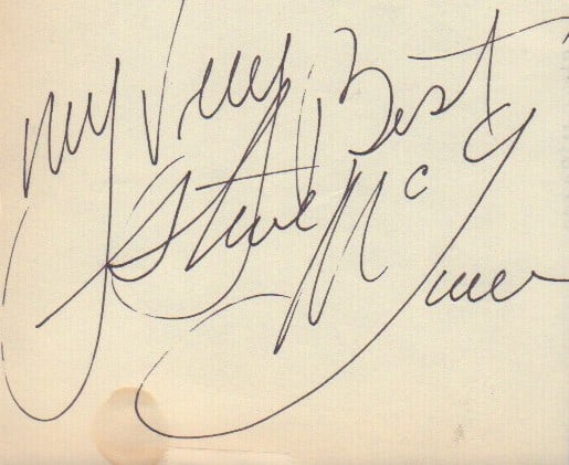 Steve McQueen signature (1 of 1)