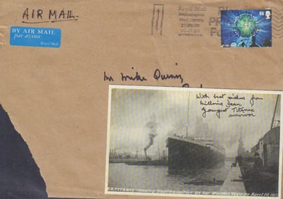 Milvinna Dean Titanic signed photograph