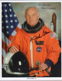 John Glenn signed photograph