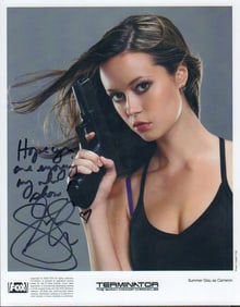 Summer Glau signed photograph