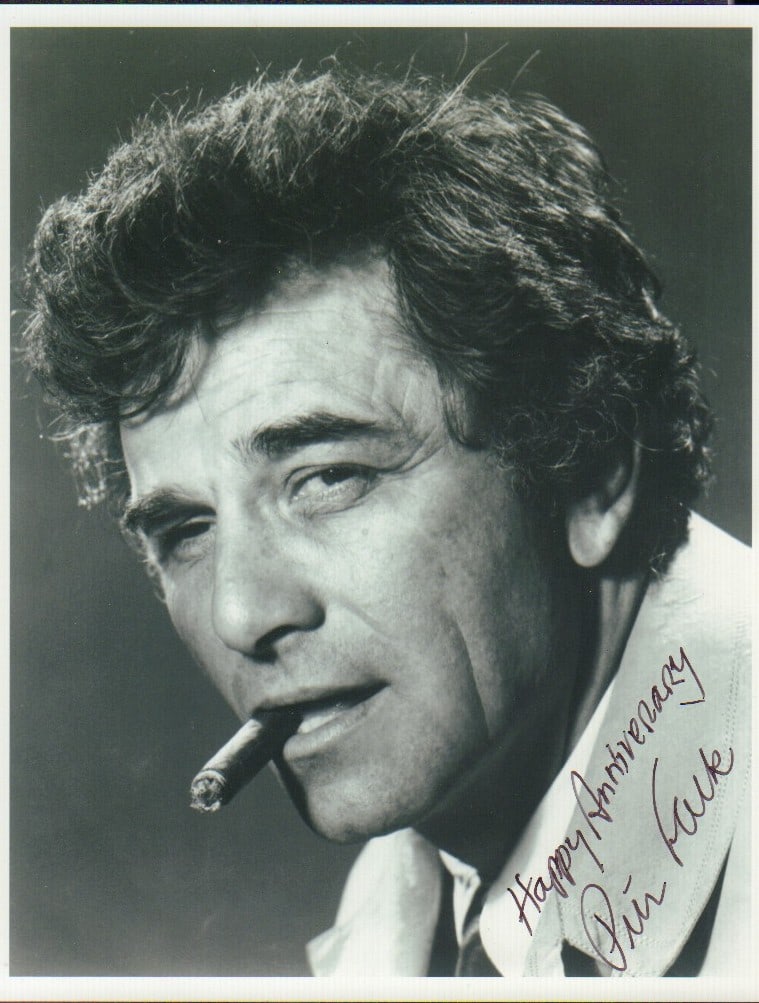 Peter Falk signed Columbo photograph (1 of 1)