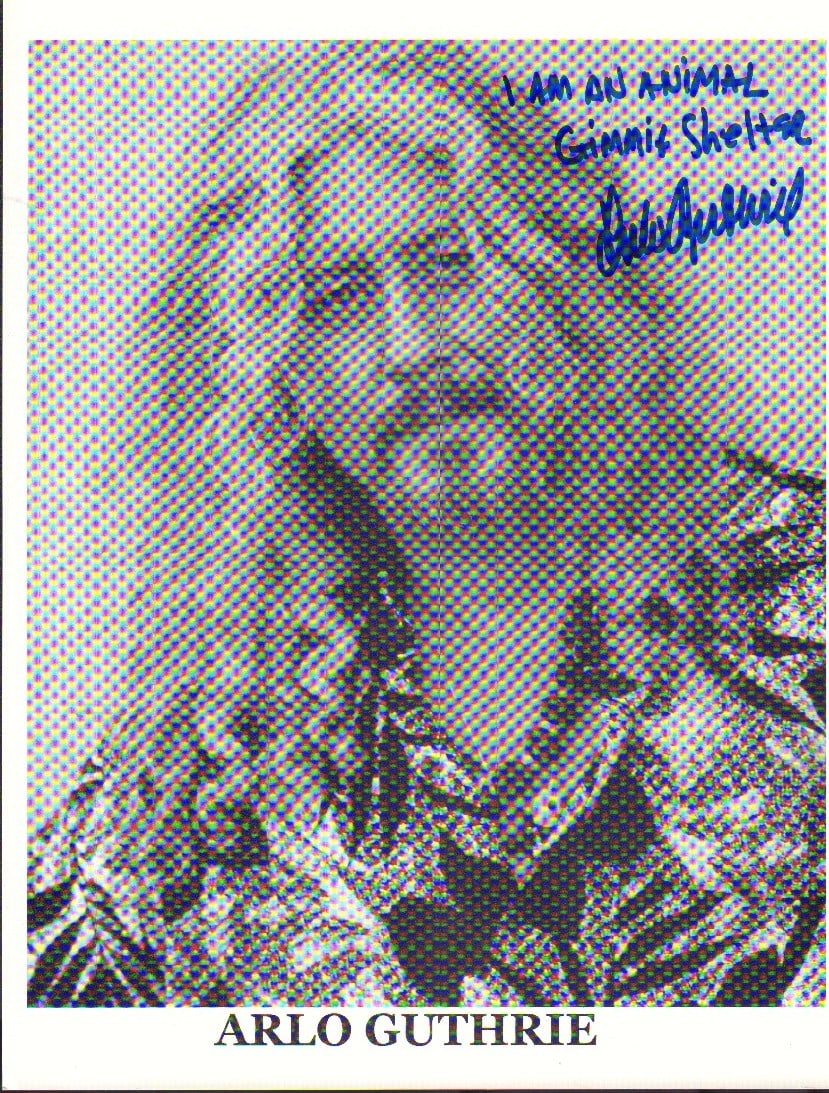 Arlo Guthrie signed with lyrics photograph (1 of 1)