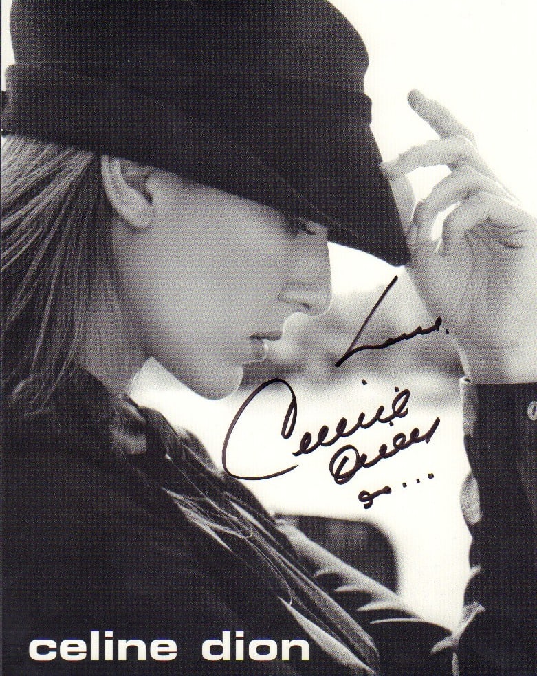 Celine Dion signed photograph (1 of 1)