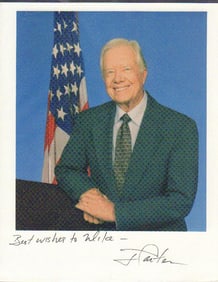Jimmy Carter signed photograph