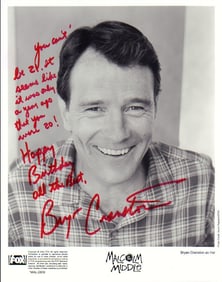 EARLY Bryan Cranston signed photograph