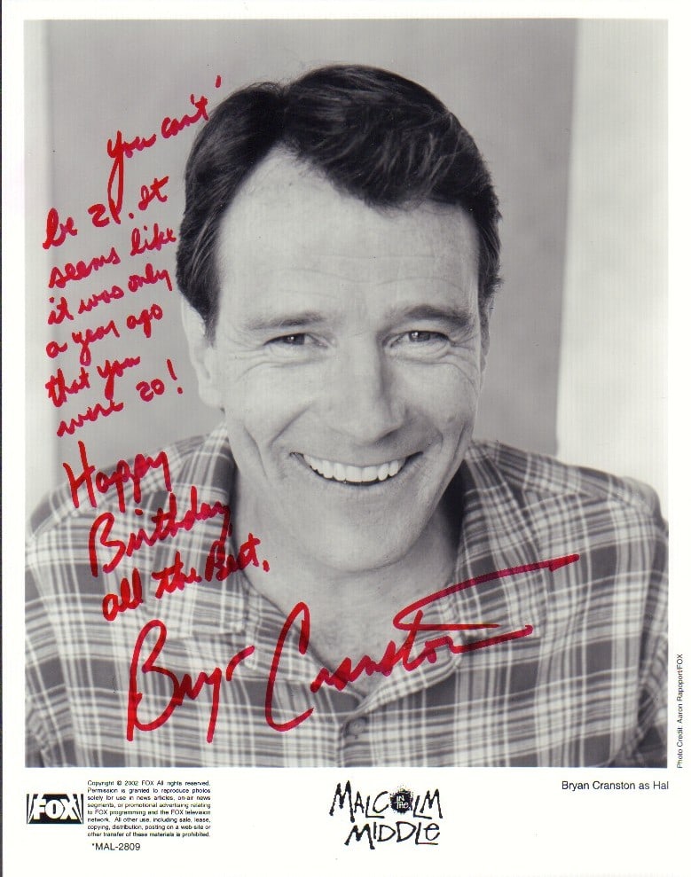 EARLY Bryan Cranston signed photograph (1 of 1)