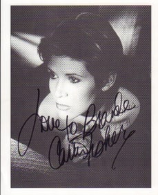 Carrie Fisher signed photograph