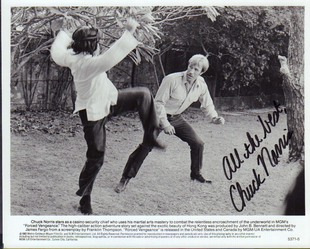 Chuck Norris signed photograph (1 of 1)