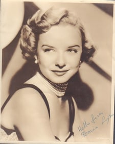 Diana Lynn signed photograph
