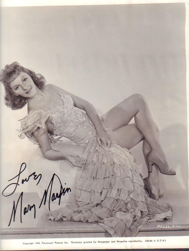 Mary Martin signed photograph: Sexy signed vintage 8x10 of the actress This item comes with a fully illustrated serial numbered letter of authenticity guaranteeing its authenticity for the life of the piece and is searchable online