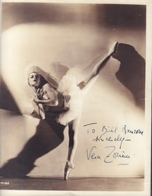 Vera Zorina signed photograph