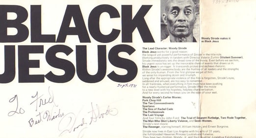 Woody Strode signed brochure