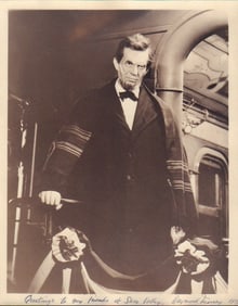 Raymond Massey signed photograph