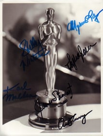 Academy Award statue signed photograph