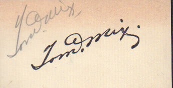 Tom Mix signature