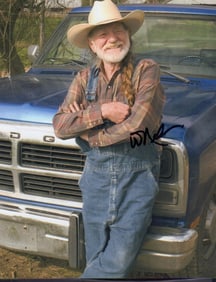 Willie Nelson signed photograph