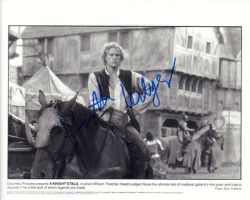 Heath Ledger signed photograph RARE