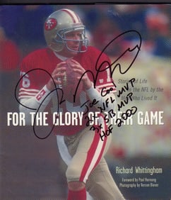 Joe Montana signed hardcover book