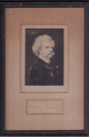 Mark Twain signature framed