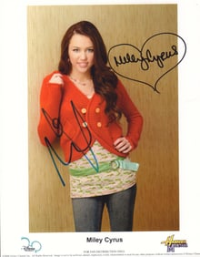 Miley Cyrus signed photograph