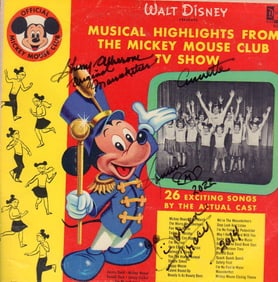 Mickey Mouse Club signed LP