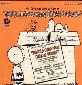 Charles Schulz signed Charlie Brown LP