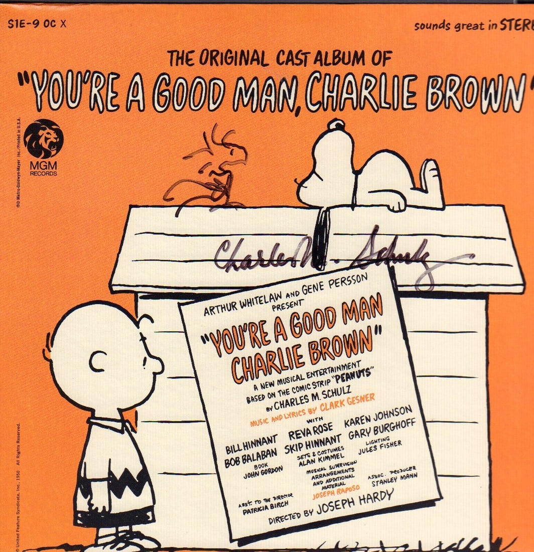 Charles Schulz signed Charlie Brown LP (1 of 1)