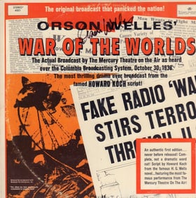 War of the Worlds Orson Welles signed soundtrack LP