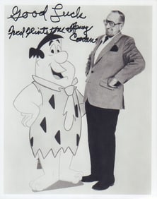 Henry Corden signed Fred Flintstone photograph
