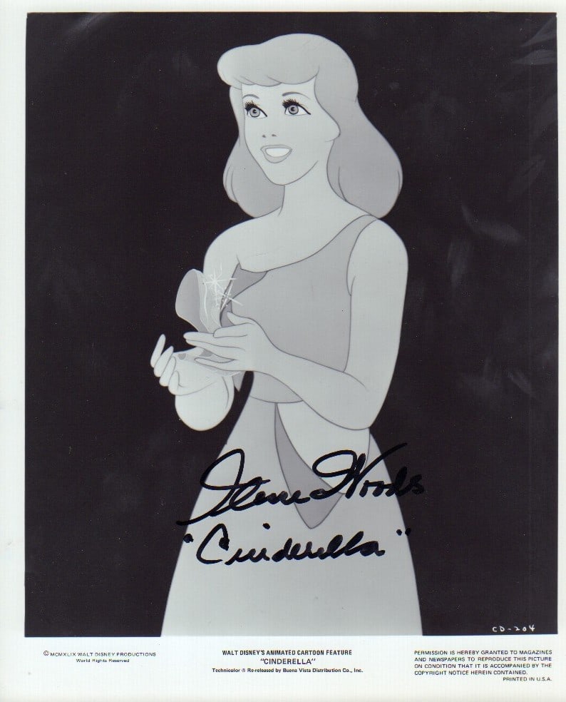 Ilene Woods Cinderella signed photograph (1 of 1)