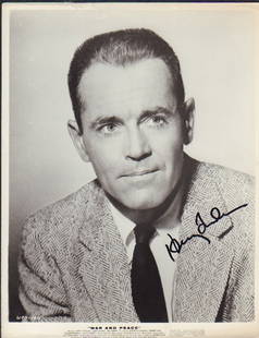 Henry Fonda signed photograph: Vintage War and Peace signed still by the acting legend Deceased. This item comes with a fully illustrated serial numbered letter of authenticity guaranteeing its authenticity for the life of the